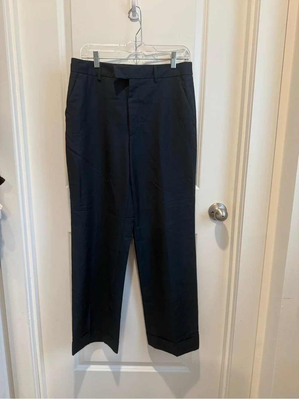 Gucci Uniform Men’s Wool Mohair Dress Trousers Navy Made in Bulgaria IT 44